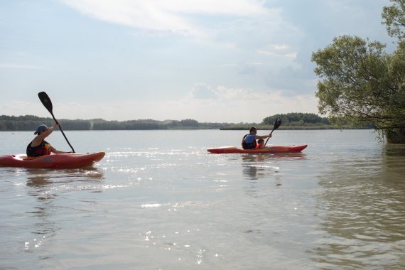 Familie Csonka auf der Donau in der Slowakei