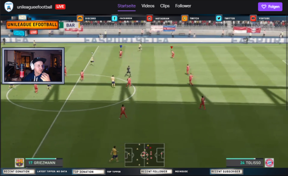 UniLeague eFOOTBALL Stream