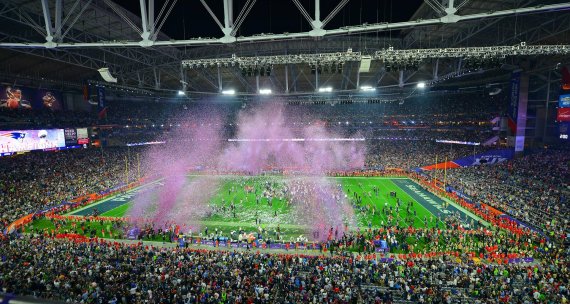 Stadionansicht beim Super Bowl 2015