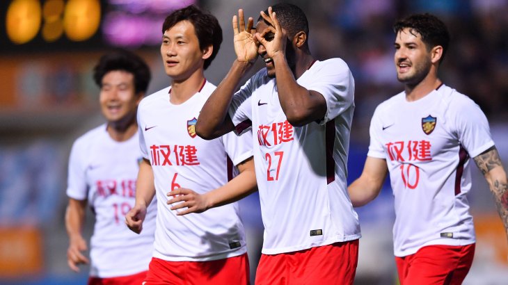 Einst beim 1. FC Köln, jetzt in China: Anthony Modeste (2. v. li.).