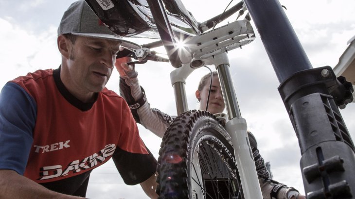 René Wildhaber mit seinem Mountainbike.