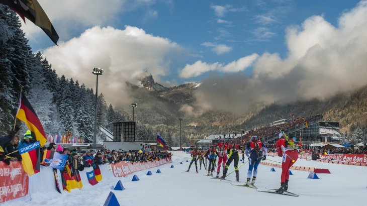 Der Blick in die Arena in Ruhpolding