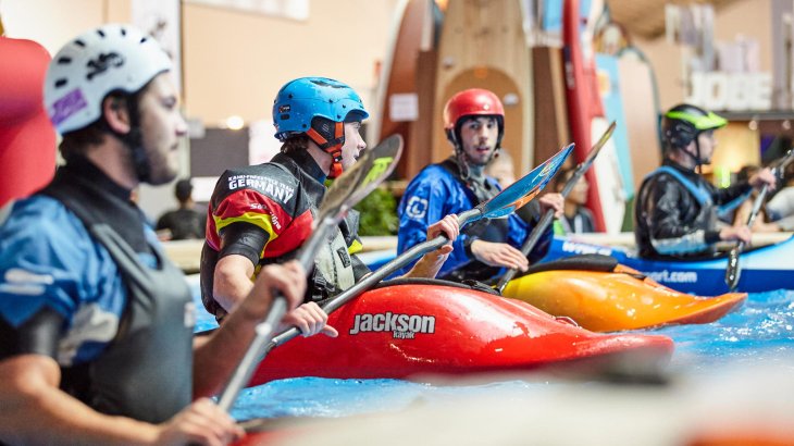 Kanu- oder Kajak-Fans sind im ISPO Water Sports Village bestens aufgehoben