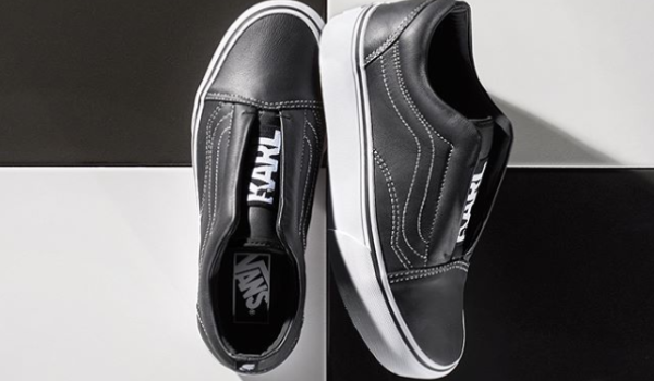 Luxus-Designer Karl Lagerfeld ging mit dem Skater-Label Vans eine Kollaboration ein, die den hippen Vans-Look mit Pariser Chic verbunden hat. Im Sommer 2017 erschien eine Kollektion von sechs gemeinsamen Sneakermodellen.