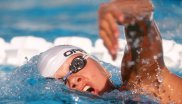 Franziska van Almsick bei der Schwimm-WM 1994 in Rom.